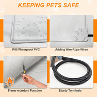 Large Dog Heating Pad 36x24 in with Normally Open Function – Essentials for Dogs - Yellow / 36 x 24 in - image 3