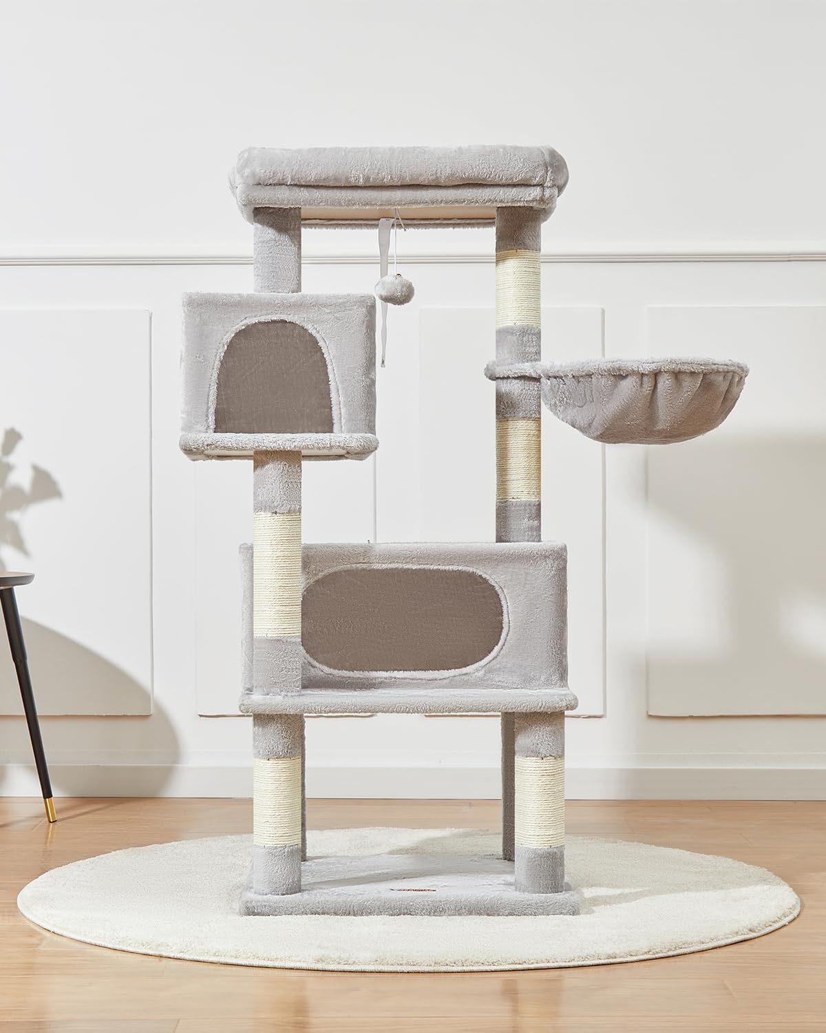Taoqimiao Cat Tree, Suitable for Kittens - Light Gray / 49.2 Inches - image 4