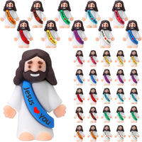 Bememo 25 mini Jesus figures in multicolor rubber, little figurines in robes - view 10