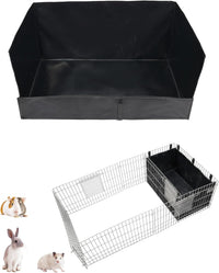 Guinea Pig Litter Box, Hay Holder, Cage Liner - 24"x13"x11.8" / Black