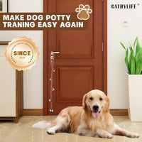 Leather Dog Doorbells to Go Outside, Brass Potty Training Bell – Essentials for Dogs - Brown Twist Silver Bells - image 4