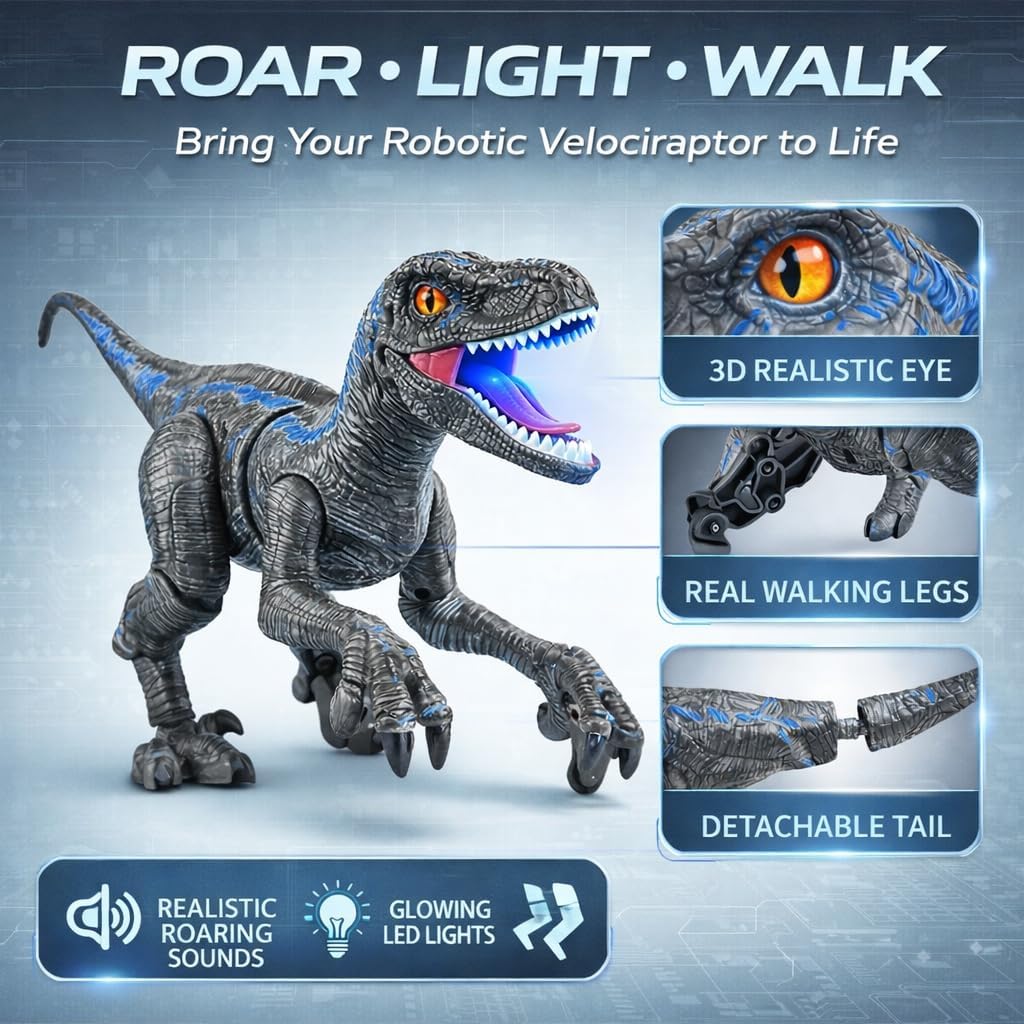 Liberty Imports Walking Dragon Toy - Velociraptor - image 3