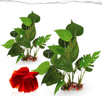 SunGrow Plastic Leaf Plant, Heavy-Duty Ceramic Base - 10 Inches / 2 - image 4