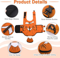 DENTRUN clownfish-shaped dog life jacket with rescue handle and bright colors - view 3