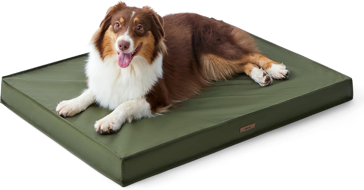 LE SURE Outdoor Waterproof Dog Beds Large Sized - 30"L x 20"W x 3"Th / Olive Green - image 4