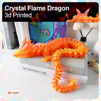 3D Printed Dragon 24 Inch - Flame Colour / 30in - image 4