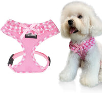 SuperBuddy Upgraded Soft Mesh Dog Harness - L (Neck Girth 15"; Chest Girth: 18.1"-24") / Adorable Pink