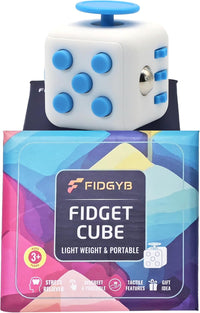 Cube Fidget Toy for Adults & Kids, Smooth - Whiblue