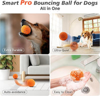 Interactive Dog Ball Toy, Automatic Moving Bouncing Rotating Smart Ball with 3 Modes, Durable E-TPU Material for Medium & Large Dogs, IP54 Waterproof Stimulation Toy to Keep Dog Busy & Active