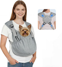 Supet Dog Sling Carrier for Pets - Grey / Plus ( 11 - 18Lbs )