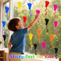 30 Pcs Sticky Spider Web Sticky Hands for Kids Bulk Halloween Party - Feet - image 2