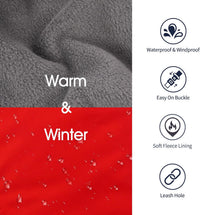 IECOii Extra Warm Reflective Dog Coat - X-Large(Chest:24.4-29.9 in) / Red - image 3