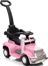 Outfunny 3-in-1 ride-on push car for toddlers in black with parent push handle and handrails - view 4