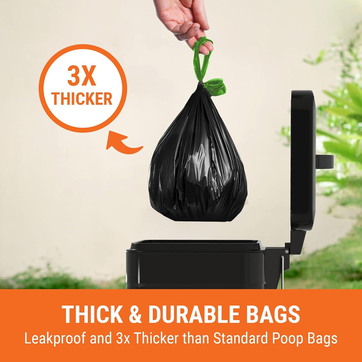 Dog Pooper Scooper with Bag Attachment - Black - image 2