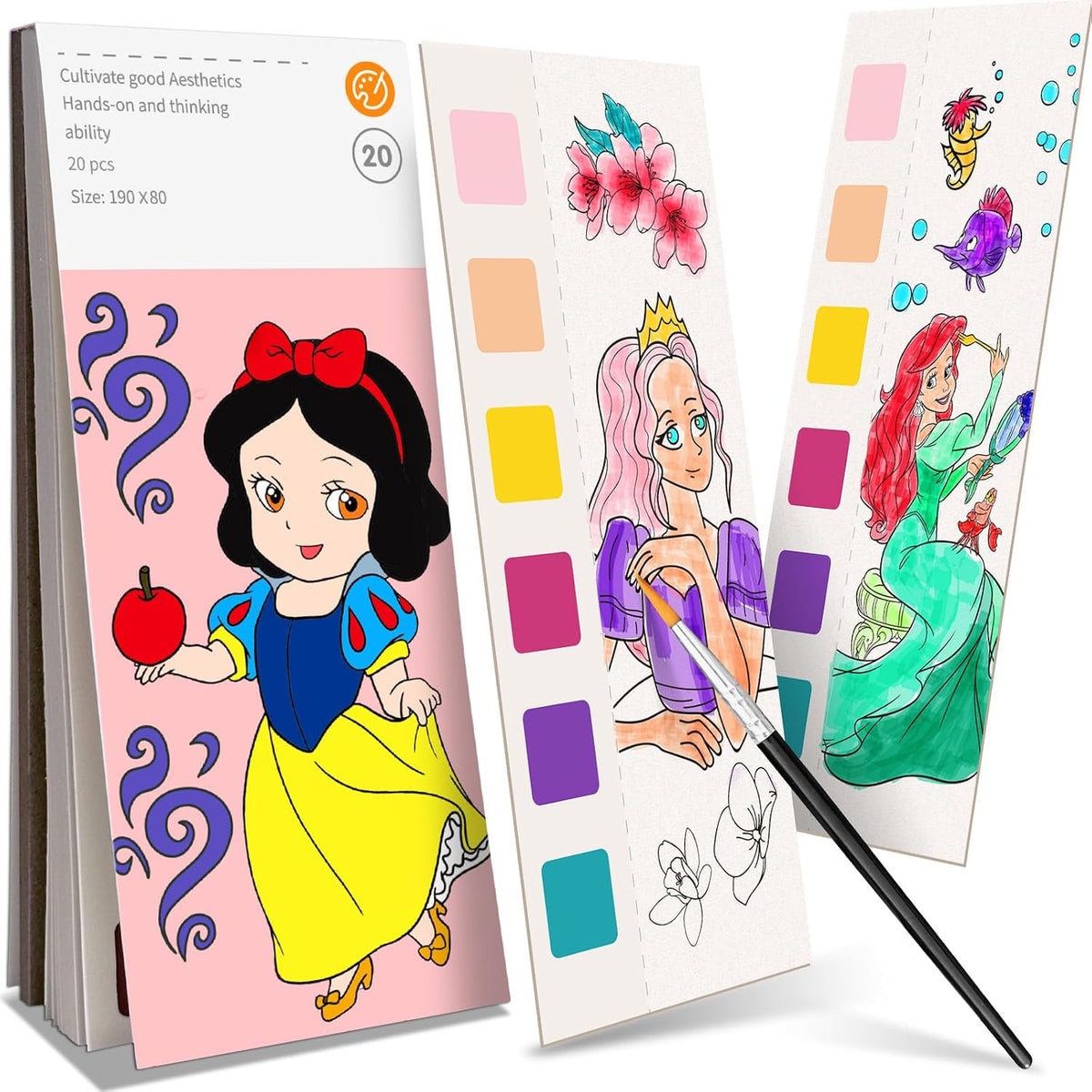 ZHOC Paint with Water Coloring Books for Kids - Princess 1