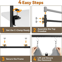 H Shape Dog Grooming Arm for Table, L Size Hammock, 42" H - M Hammock (Leg Spacing: 4.7–11.5″) - image 3