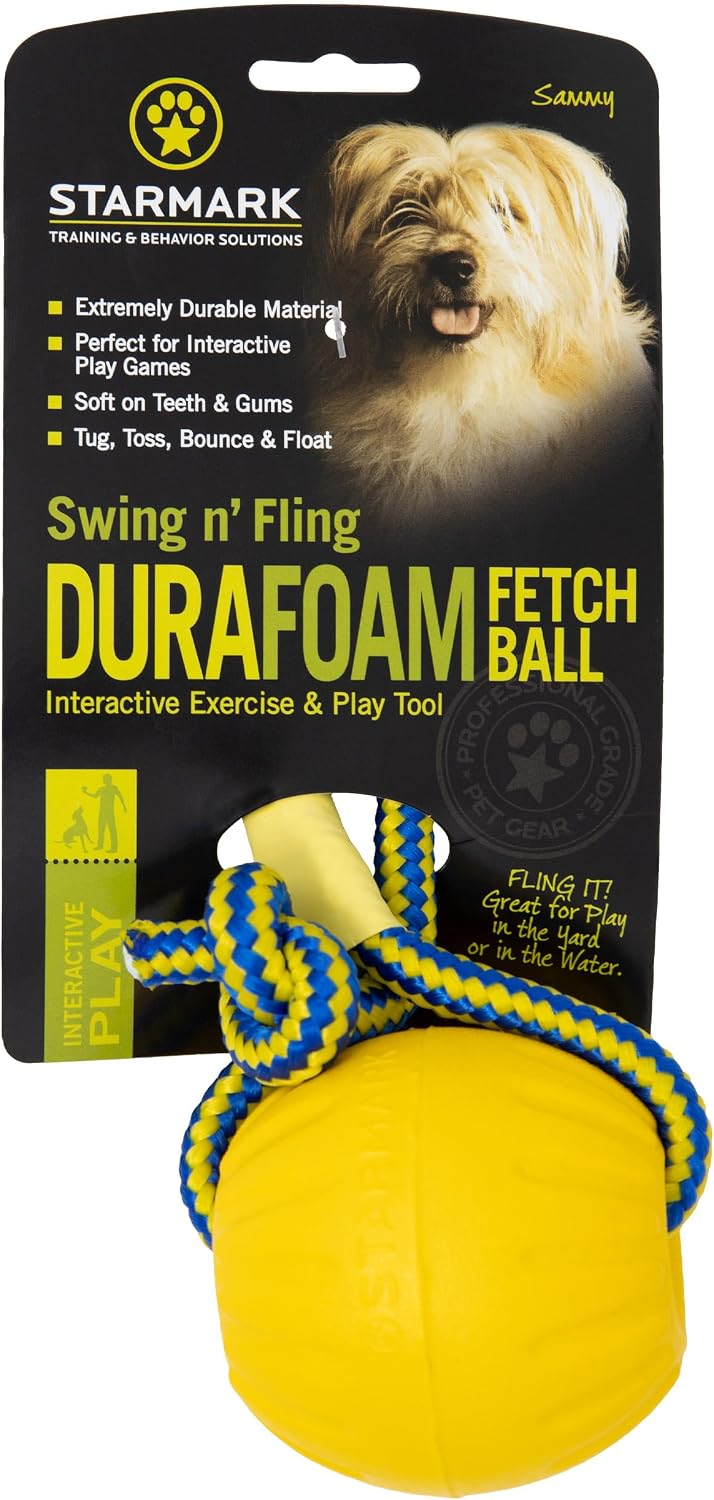 Starmark Swing 'n Fling DuraFoam Ball Dog Toy Medium – Essentials for Dogs - image 2