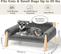 Elevated Cat Couch Bed for Indoor Cats - Light Gray - image 2