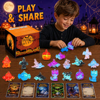 FORLINX mini Halloween pop fidget keychains shaped like cats, pumpkins, ghosts and bats - view 4