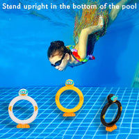 Summer Pool Toys Underwater Diving Games Dive Sticks Duck 3-Pack – Fun for Kids & Family - Duck Rings - image 2