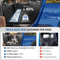 Back Seat Extender for Dogs - XL - for Full Size Crew Cab Truck / Full Size SUV / Black - image 2