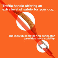 Dog slip lead leash with padded traffic handle and spring-loaded stoppers - view 4