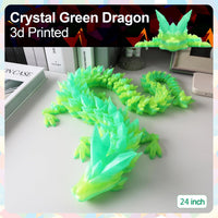 3D Printed Dragon 24 Inch - Gradient Bamboo Green / 24in - image 4