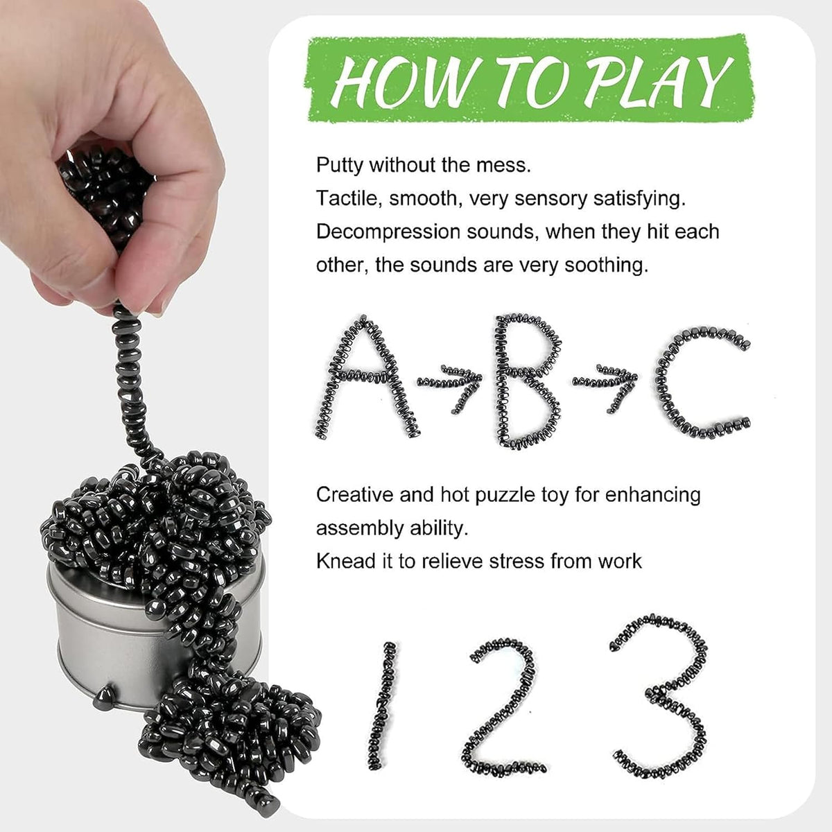 Matassari 550pcs Fidget Toy - 550 PCS (Black) - image 4
