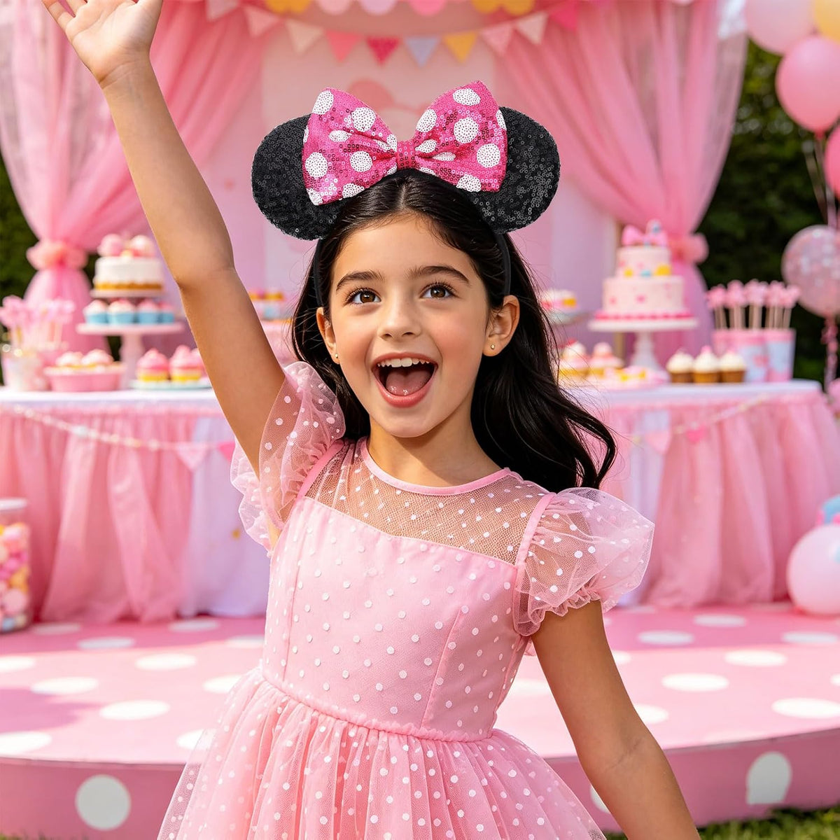 UNSPAZ Mouse Ears Headbands - Pink - image 3