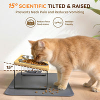 Bamboo Elevated Cat Bowls - 2 bowls - image 3