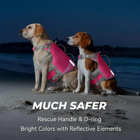 VIVAGLORY Dog Life Vest Neoprene Dog Swim Vest, M - Wind Pink / M: 22-26in (Ribcage Girth) - image 4