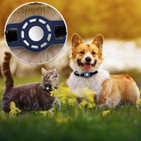 for Air tag Cat Collar Holder for Apple Air Tag - Ci-Black+Navy_Blue - image 2