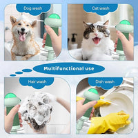 Electric Dog Shampoo Dispenser,IPX7 Cat Shampoo Sprayer,Pet Bath Supplies Automatic Foaming Shampoo Dispenser for Dog Deep Cleaing,Kitchen Sink，Bathroom Green