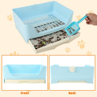 Large Rabbit Litter Box, Bunny Litter Box with Drawer - Blue - image 3