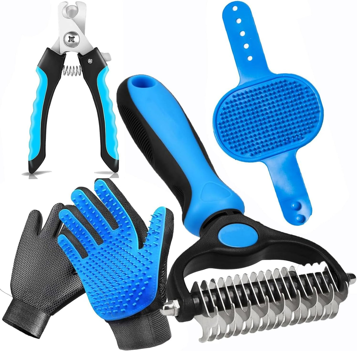NVNAN Pet Hair Removal Glove for Dogs & Cats - Nail Clipper Set