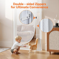BFNN Cat Proof Screen Door, Extra Tall Mesh Gate - White / Fits Door Opening Size Up to 32''x 80'' - image 3
