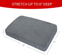 Dog Bed Covers Soft Plush Replacement Washable, Cover Only - 36"L x 27"W x 6"Th / 2 - image 2