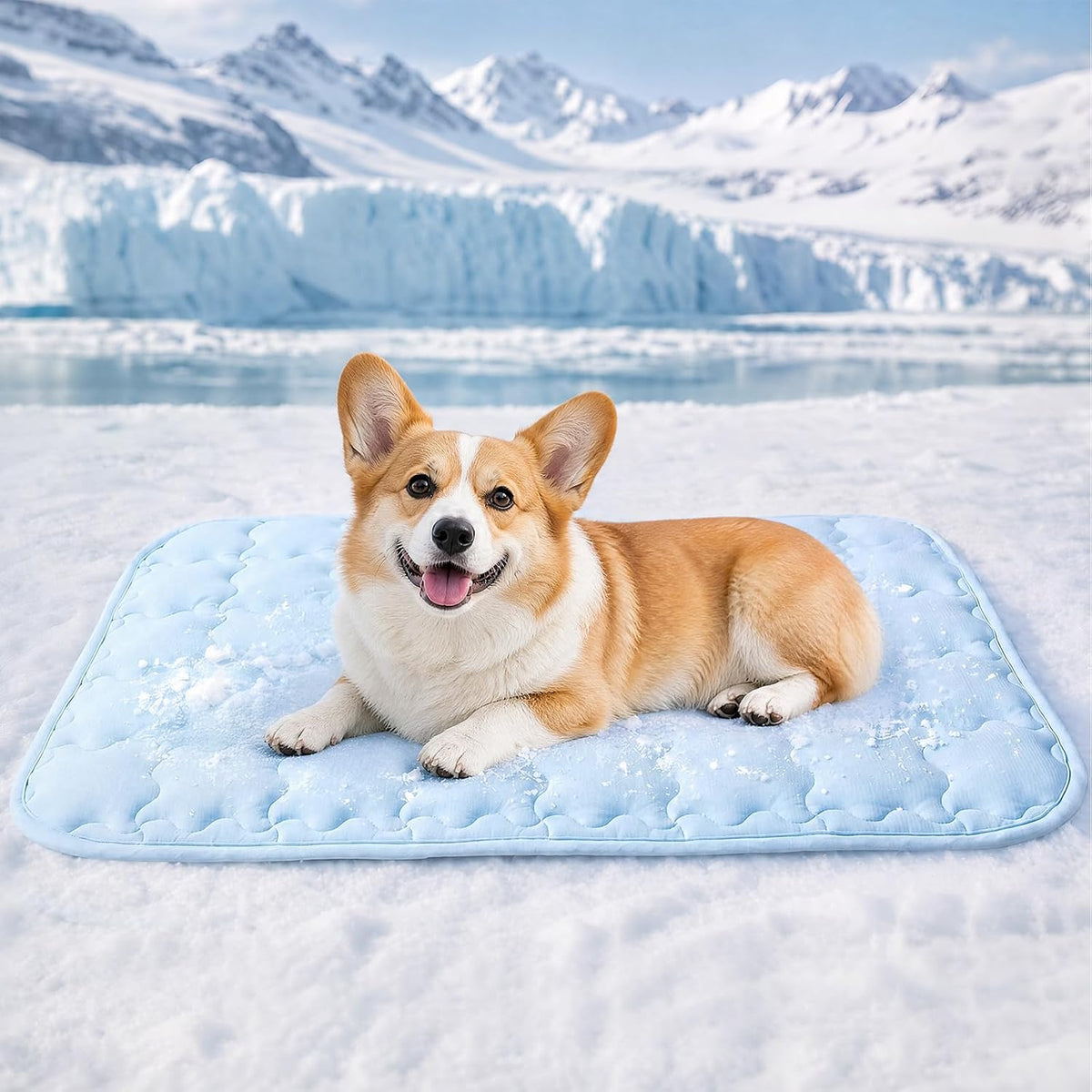 Luciphia Dog Cooling Mat, Q-MAX>0.5 Non-Slip Self-Cooling Pad for Pets – Essentials for Dogs - Light Blue / 30x40 inches