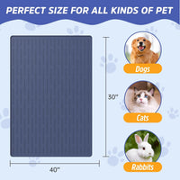 Large Dog Mats for Food and Water - Blue / 40"L x 30"W - image 2