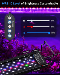 SEAOURA WRB LED Aquarium Light with Timer for 24-30in Freshwater Fish - For 12'' - 18'' Tank - image 3
