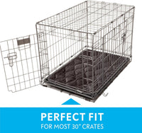 Paw Inspired Washable Padded Crate Mats for Dogs - 30 Inch / Gray - image 3