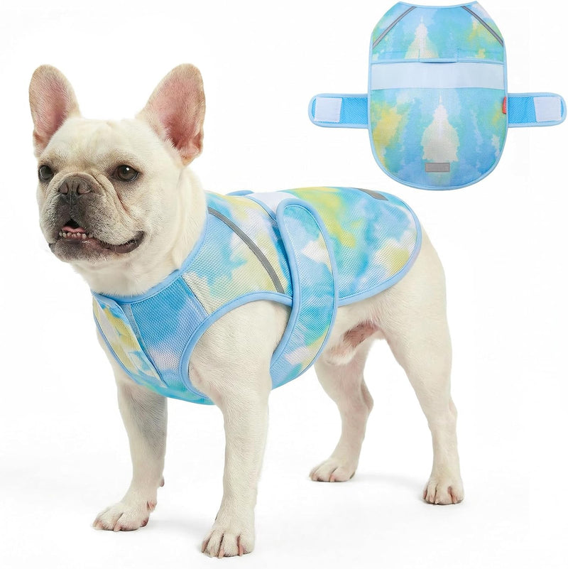 KYEESE Dog Cooling Vest Evaporative Dog Cooler Jacket for Summer - Medium (11-18lbs) / Blue