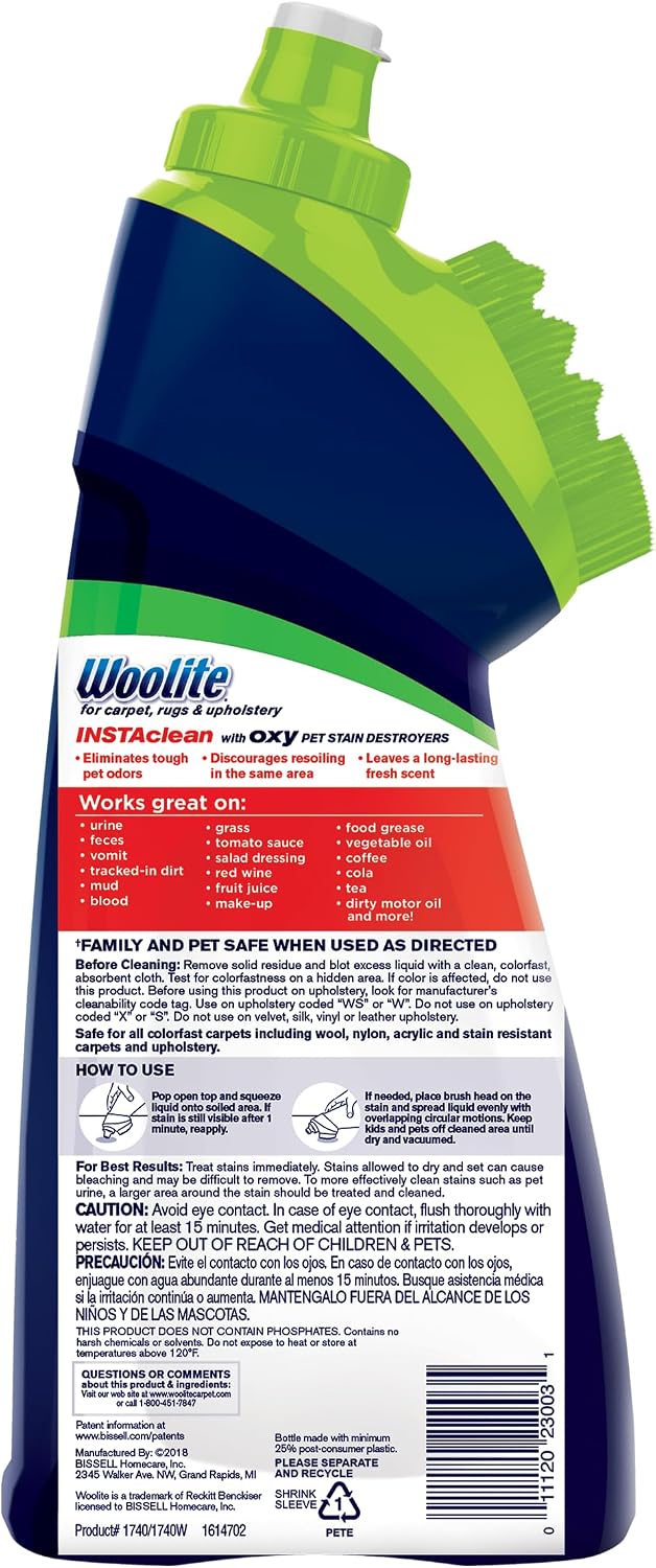 Bissell InstaClean Oxy Pet Spot and Stain Remover with Brush Head - Spot & Stain Remover, 4 pk - image 2
