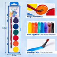 Jyusmile 36-pack washable watercolor paint set with 8 colors and a brush in each box - view 6