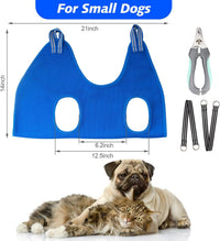 Ateson Pet Grooming Hammock - S for Small Dogs 30LB / Blue - image 3