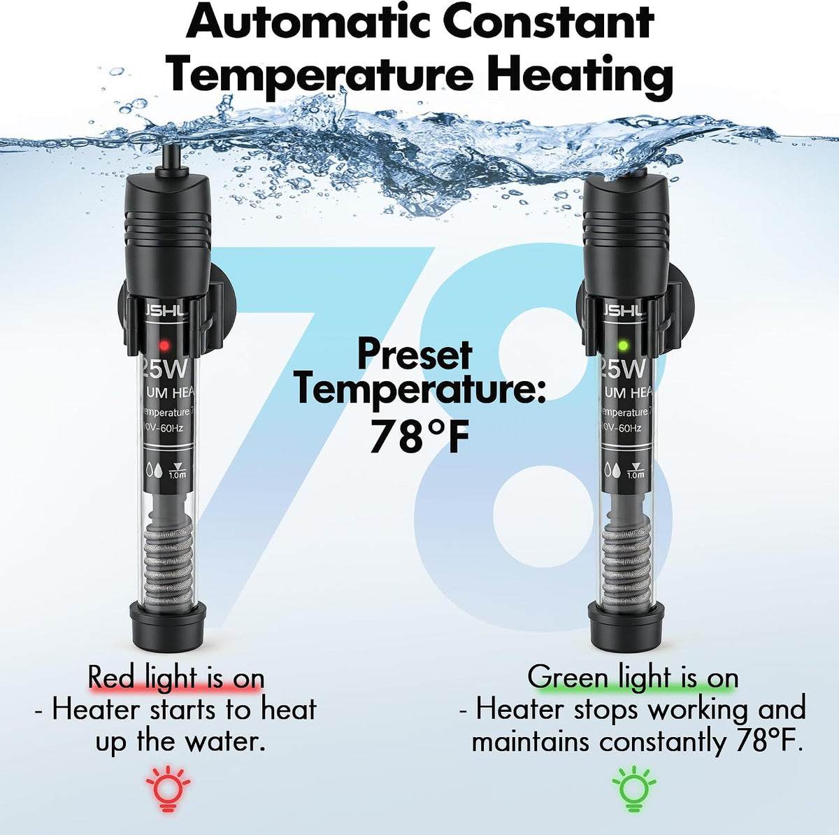 Orlushy Submersible Aquarium Heater - R25 - image 4