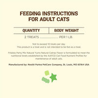 Purina Friskies Made in USA Facilities, Natural Cat Treats, Party Mix Natural Yums Catnip Flavor - (Pack of 10) 2.1 oz. Pouches