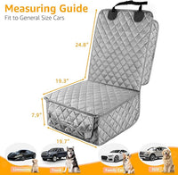PETICON Waterproof Front Seat Car Cover 2 Pack, Full Protection Dog Car Seat Cover with Side Flaps, Nonslip Scratchproof Captain Chair Seat Cover Fits for Cars, Trucks, SUVs, Jeep, Gray (Gray)