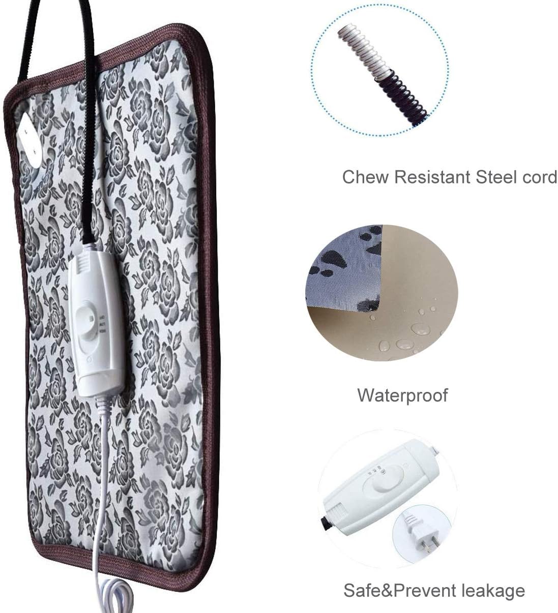 Extra Large Pet Heating Pad for Dogs - Rose / 34X21 inch - image 3