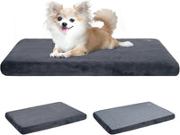 EMPSIGN Dog Bed Mat Crate Pad Mattress, Ultra Soft Pet Kennel - Grey / S(23"*16"*3")